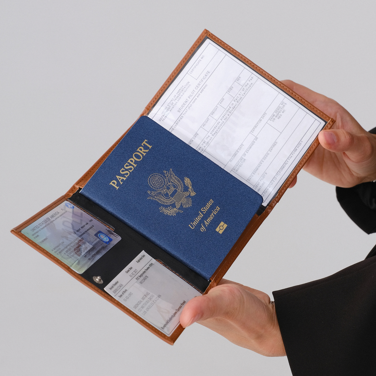 Pilot Document Holder V1 - Brown