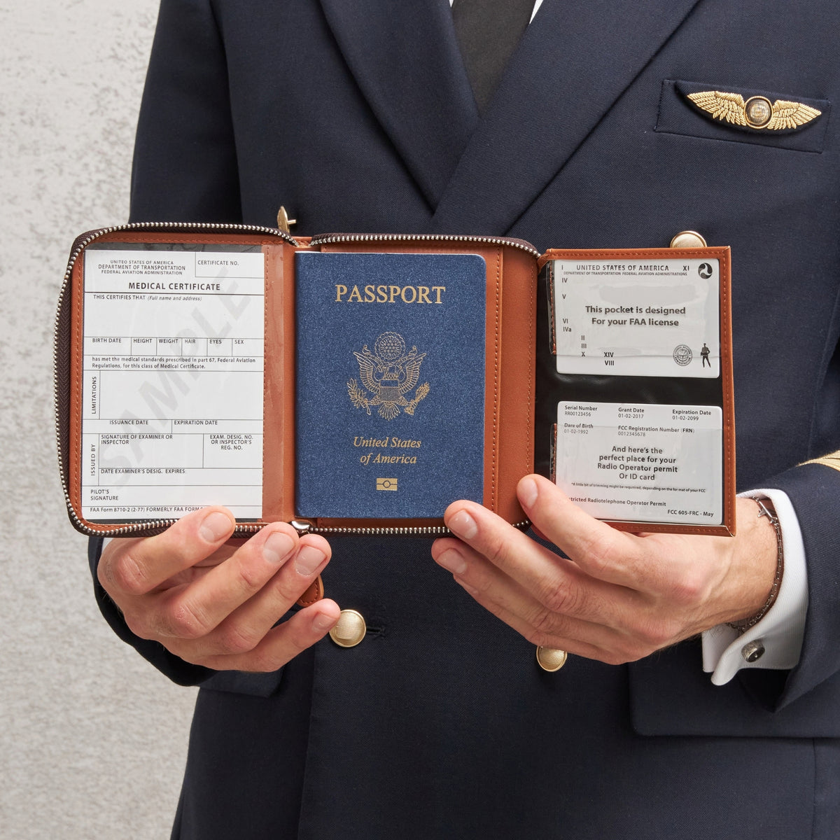 Pilot Document Holder V2 -  Brown