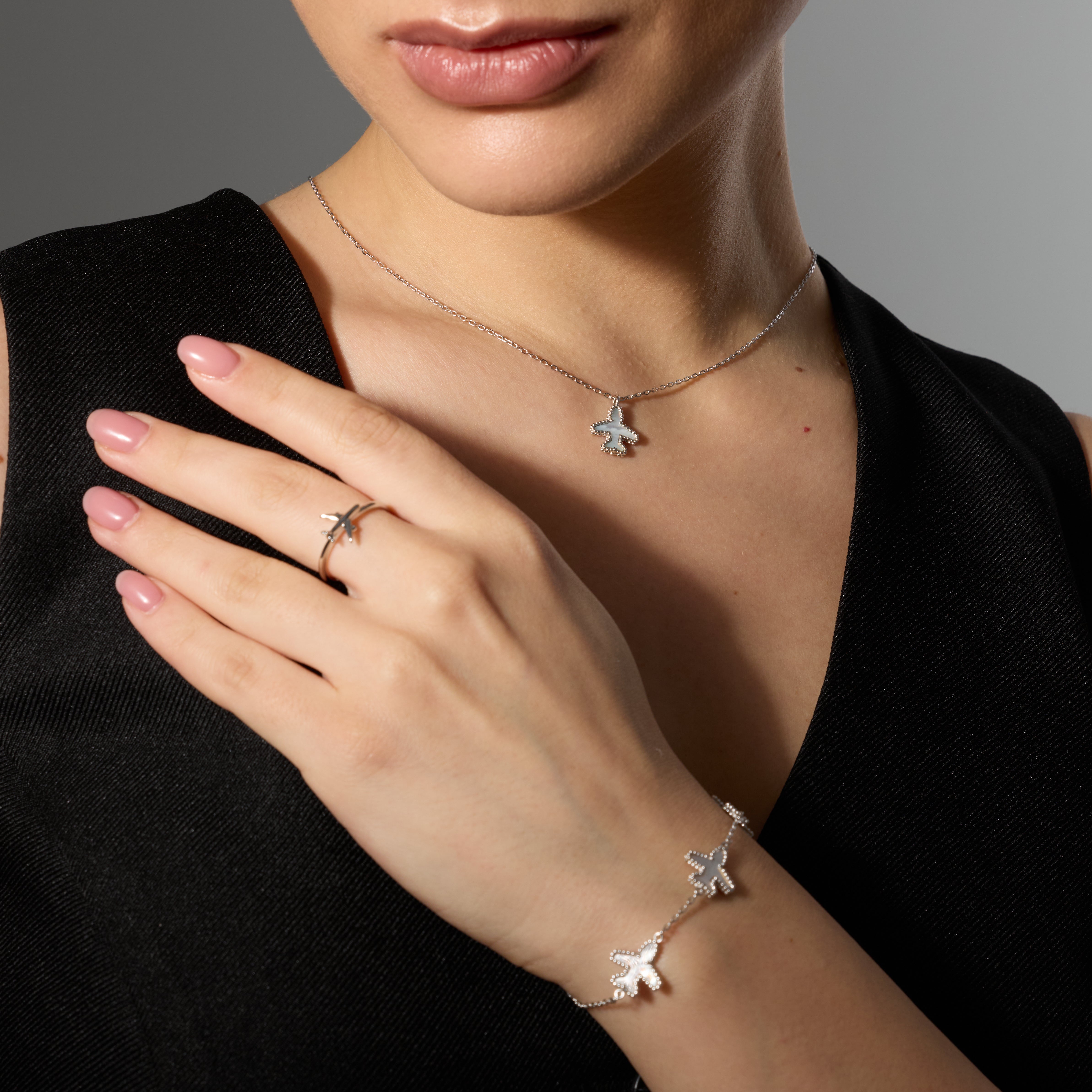 Skylight silver Necklace