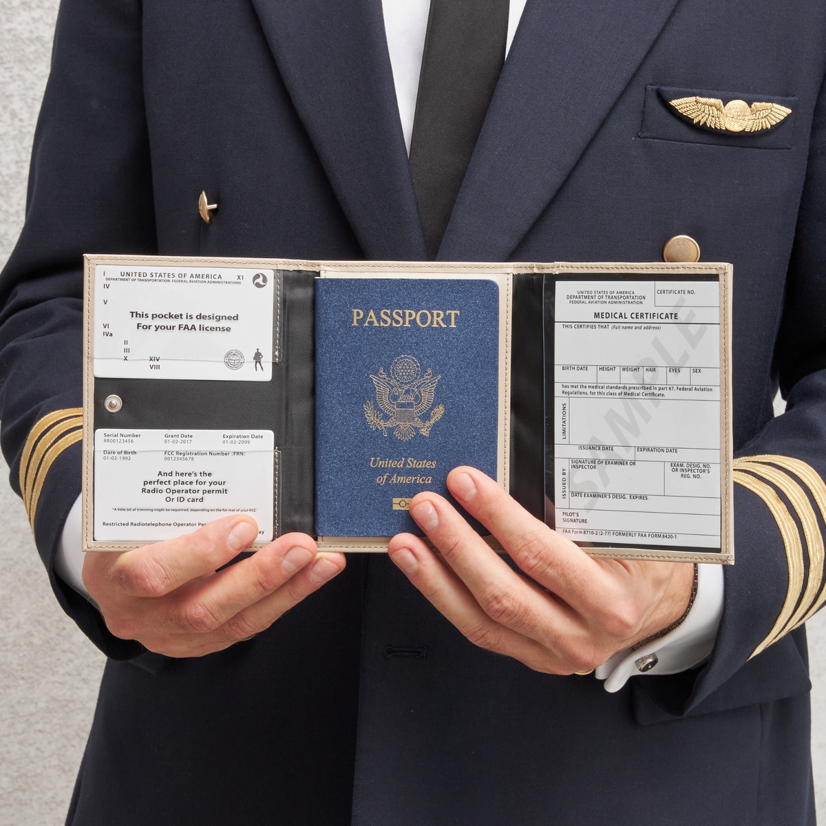 Pilot Document Holder V1 – Beige