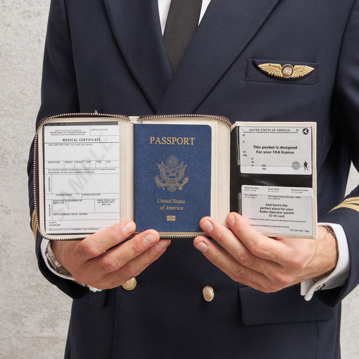 Pilot Document Holder V2 - Beige