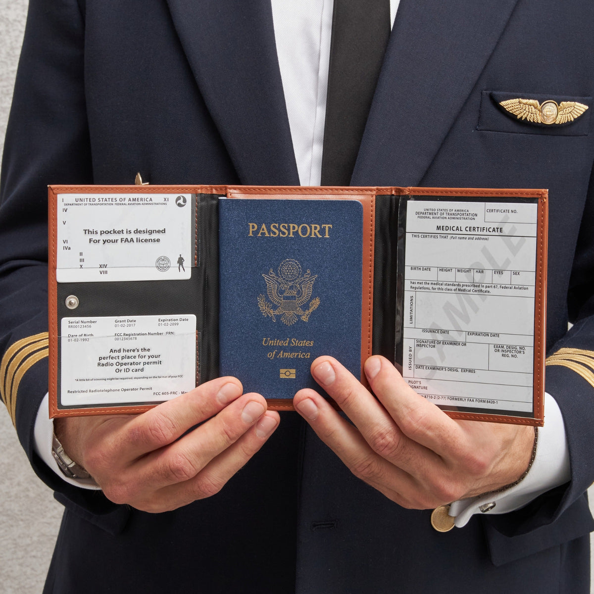 Pilot Document Holder V1 - Brown