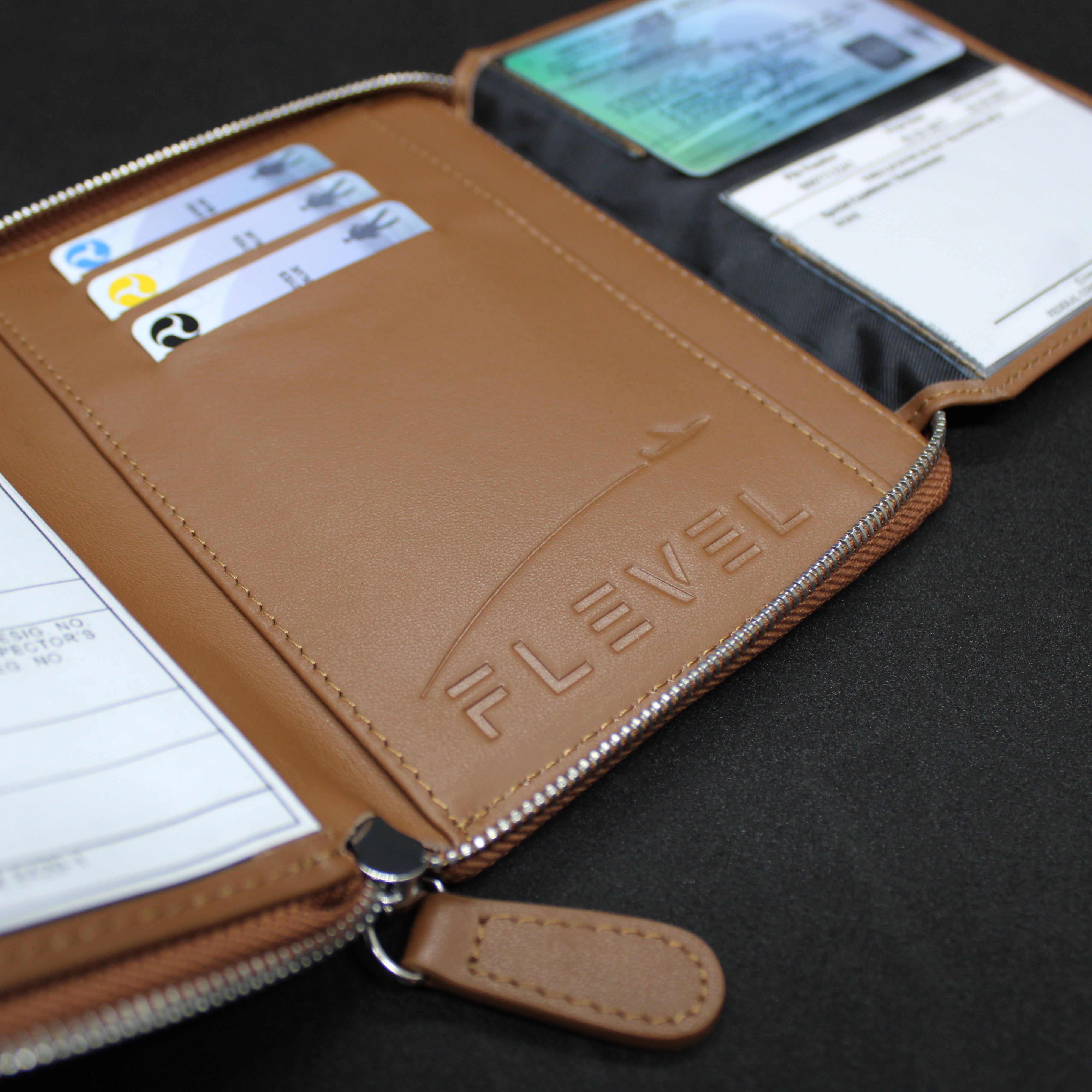 Genuine Leather Travel Family Passport Holder Wallet